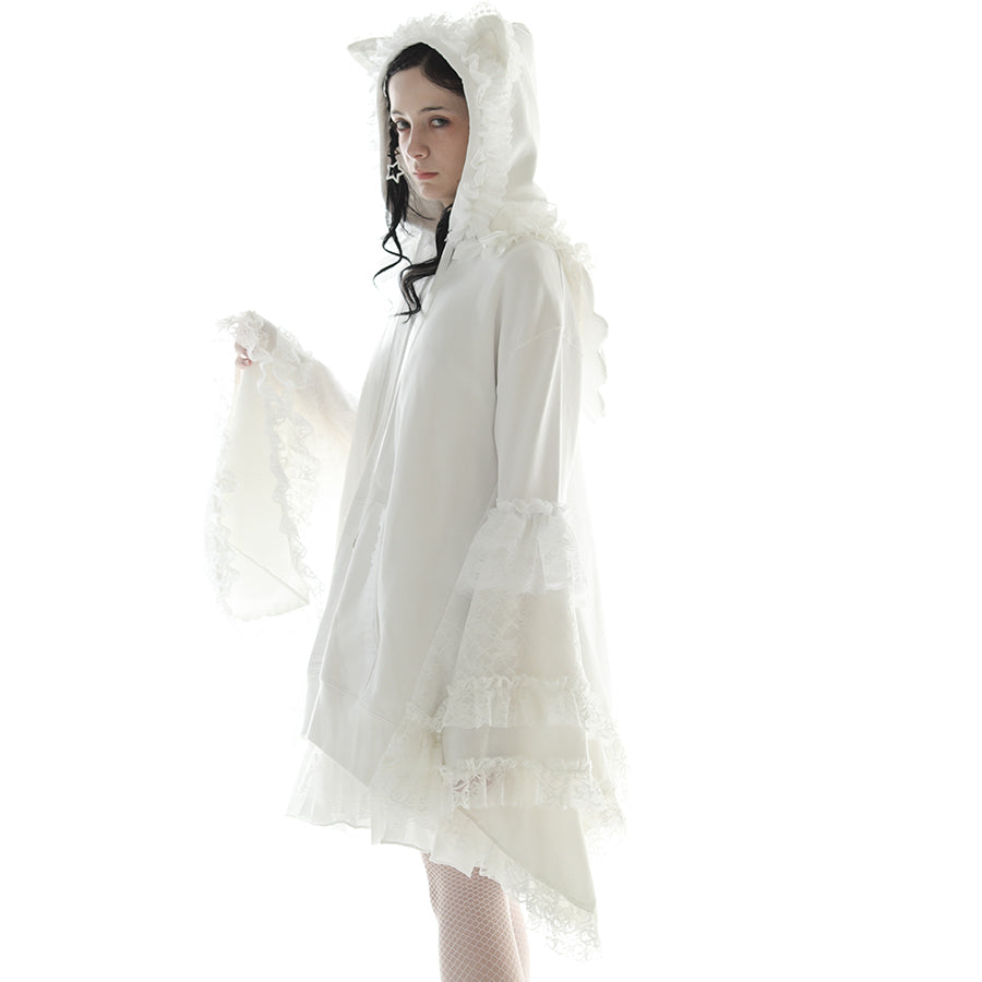 NEQ 3D WINGS DRESS PARKA (WHITE)