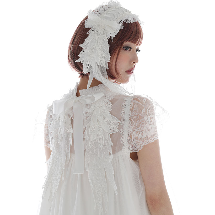 ROSE TULLE ANGEL WING DRESS (WHITE)