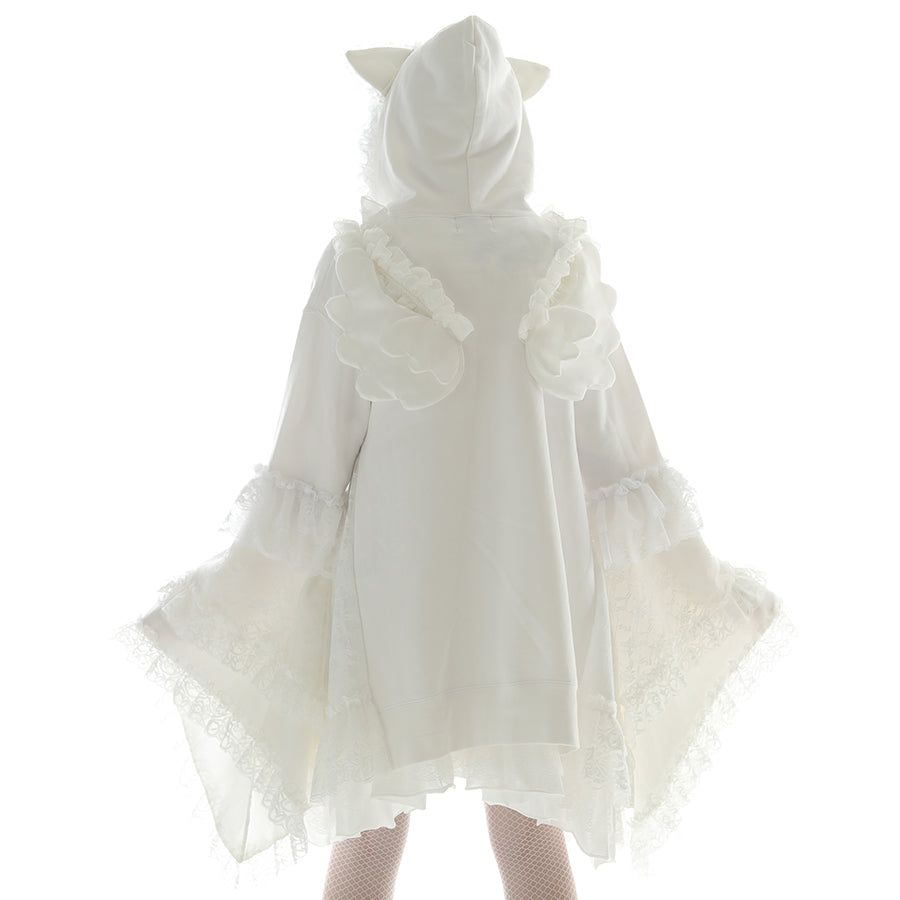 NEQ 3D WINGS DRESS PARKA (WHITE)