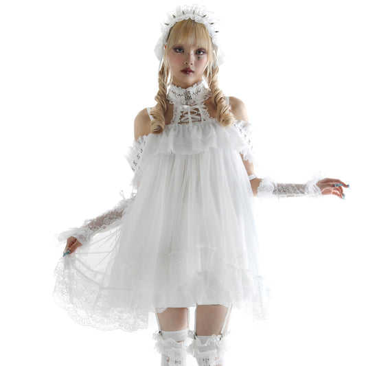 OFF SHOULDER HOOK ONE PIECE (WHITE)