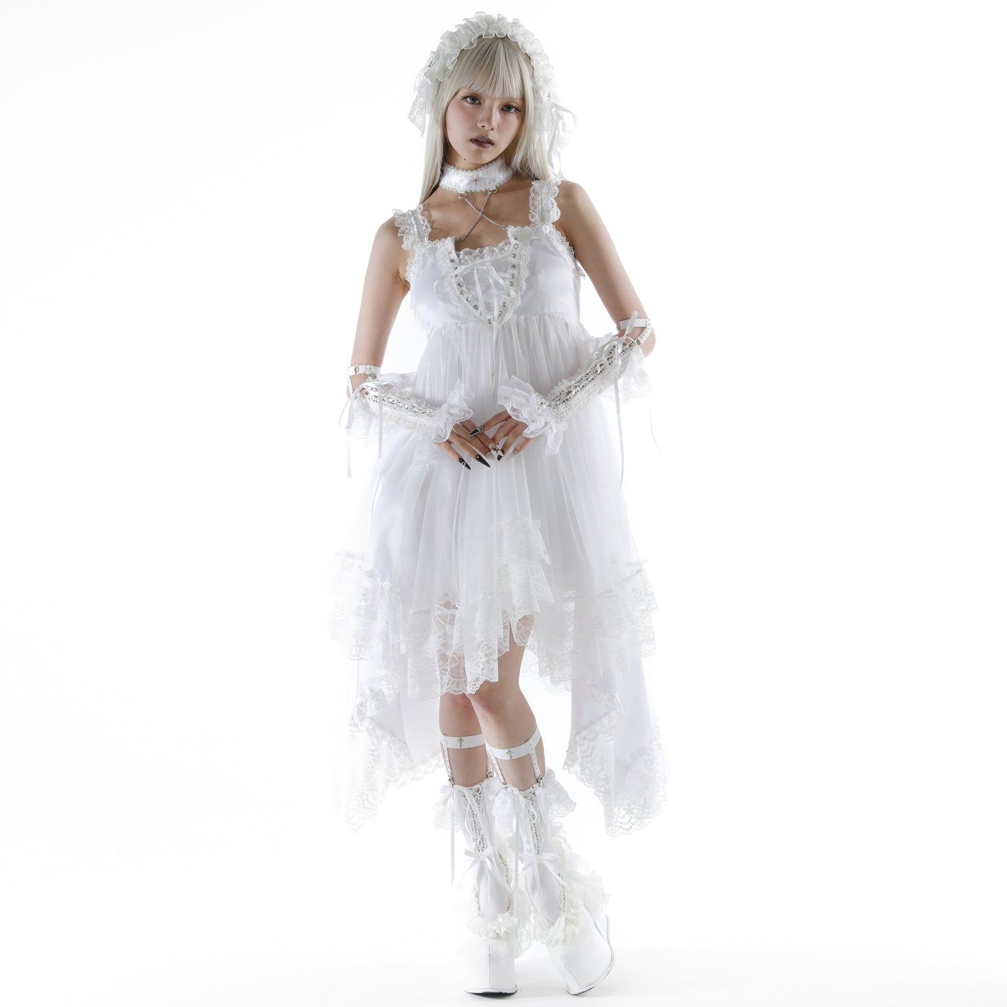 THE SACRIFICE CHAINED DRESS (WHITE)