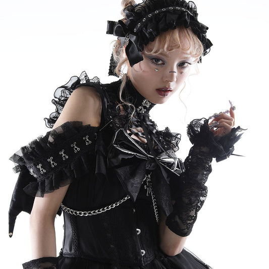 [予約1ヶ月]MINI DEVIL WING RIBBON HARNESS (BLACK)