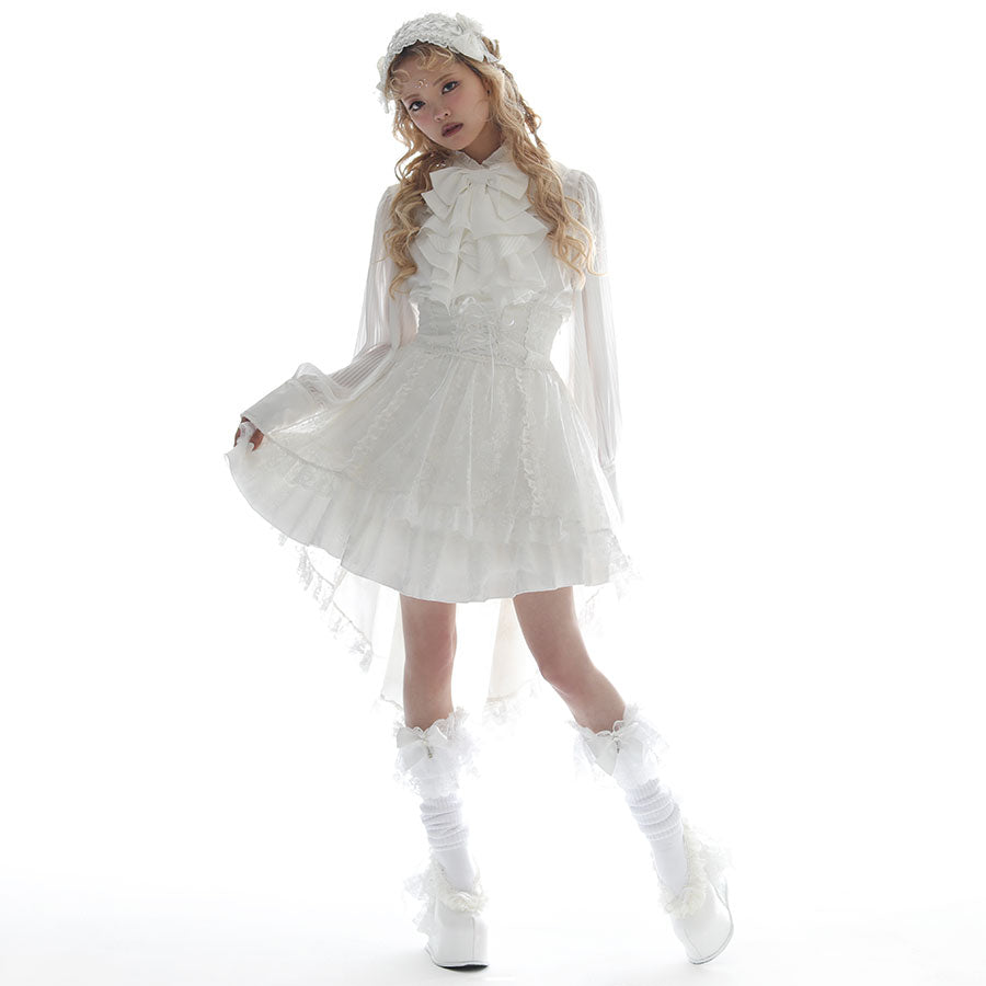 GHOSTLY TRAIL FISH TAIL SKIRT (WHITE)