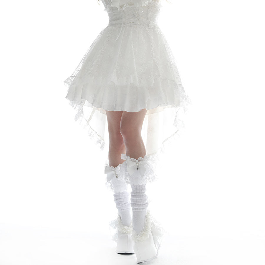 GHOSTLY TRAIL FISH TAIL SKIRT (WHITE)