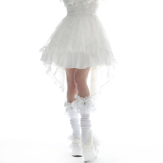 GHOSTLY TRAIL FISH TAIL SKIRT (WHITE)