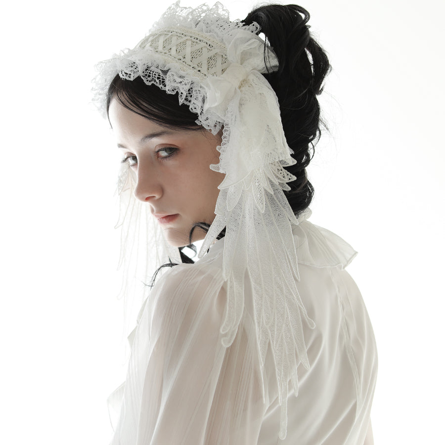 DOLLY ANGEL TRIANGLE HAIRPIN HEADDRESS (WHITE)