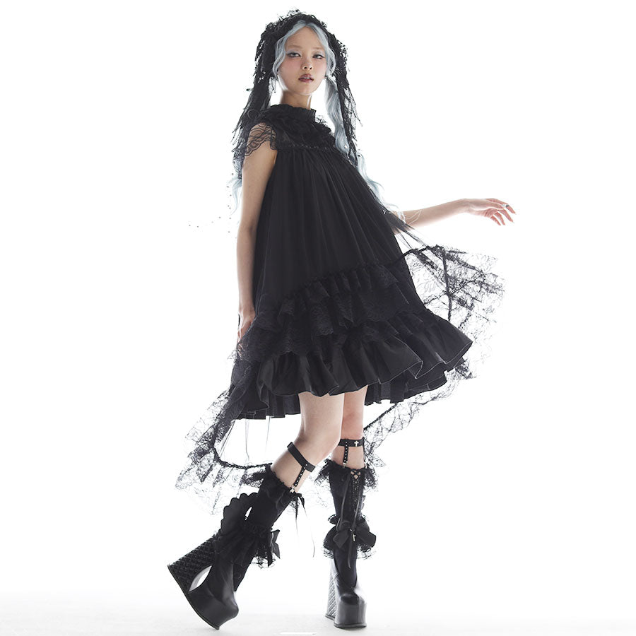 ANGEL WING TULLE ONE PIECE (BLACK)