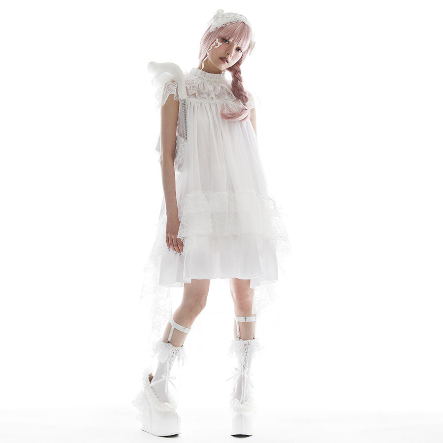 ANGEL WING TULLE DRESS (WHITE)