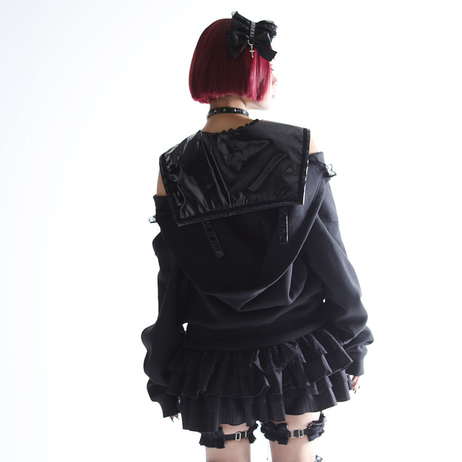 [予約1ヶ月]SAILOR SWEET DEVIL PARKA DRESS (BLACK)