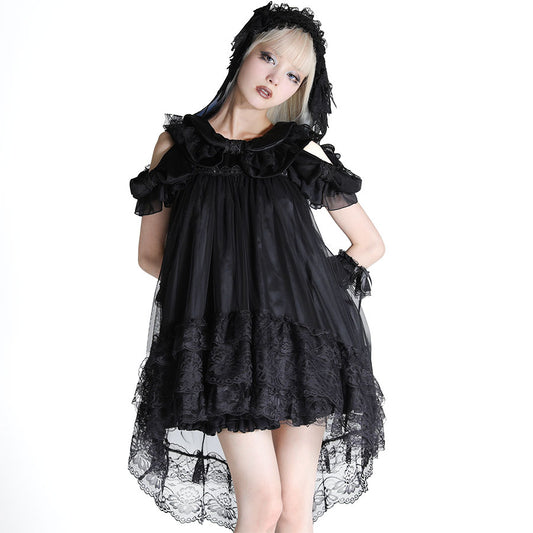 [予約1ヶ月]RIBBON HOLLIC ONE PIECE (BLACK)