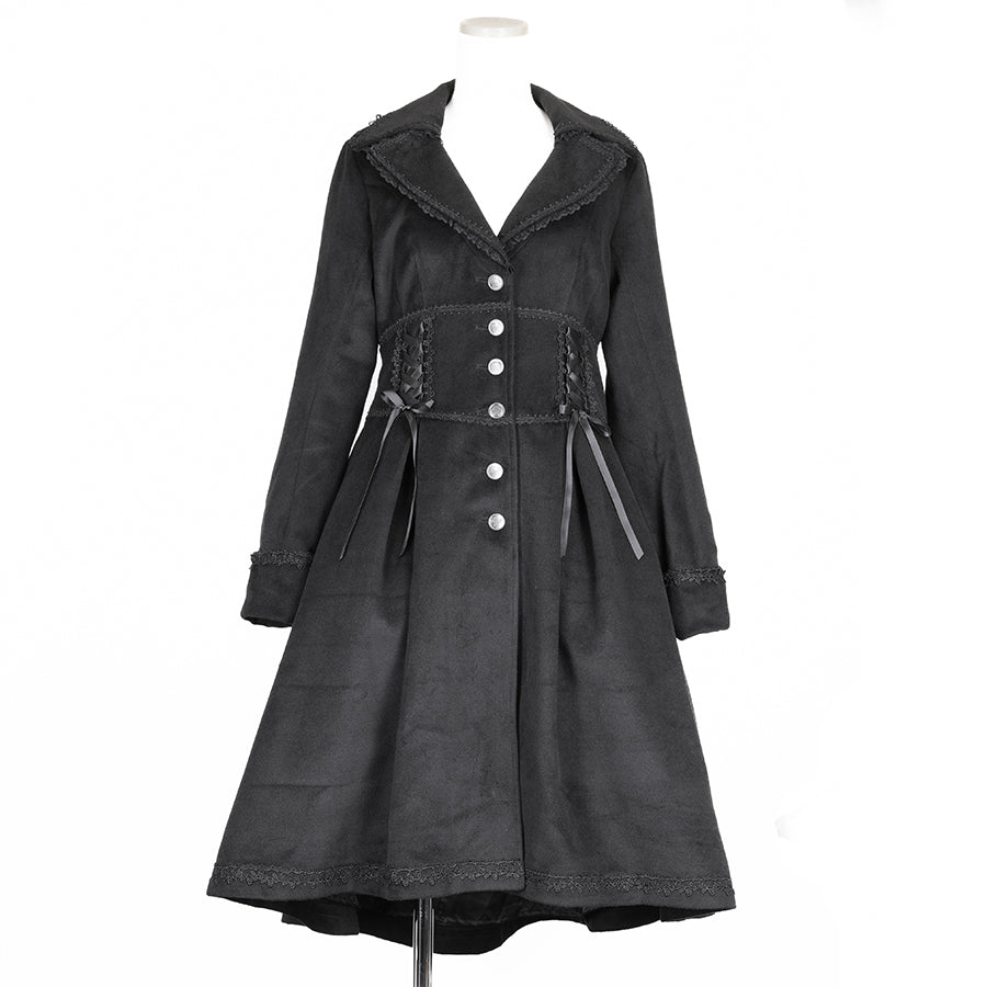 [予約11月中旬入荷]CORSET LACE UP LONG COAT (WHITE)