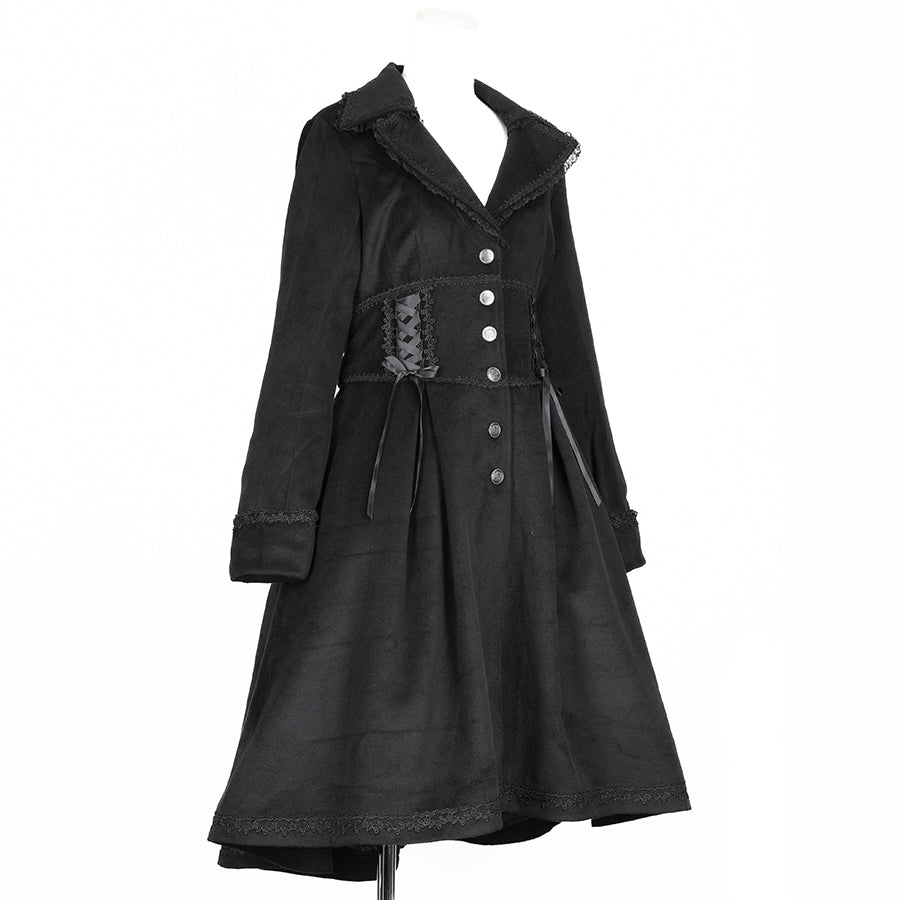 [予約11月中旬入荷]CORSET LACE UP LONG COAT (WHITE)