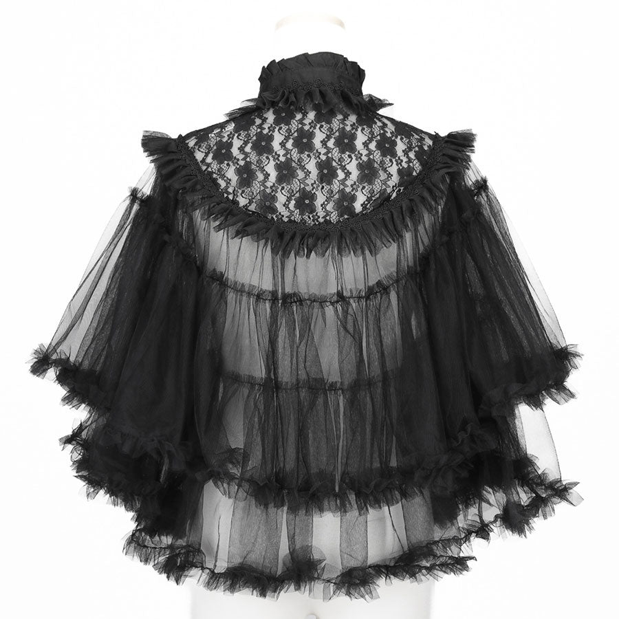 TULLE TUTU VEIL CAPE (BLACK)