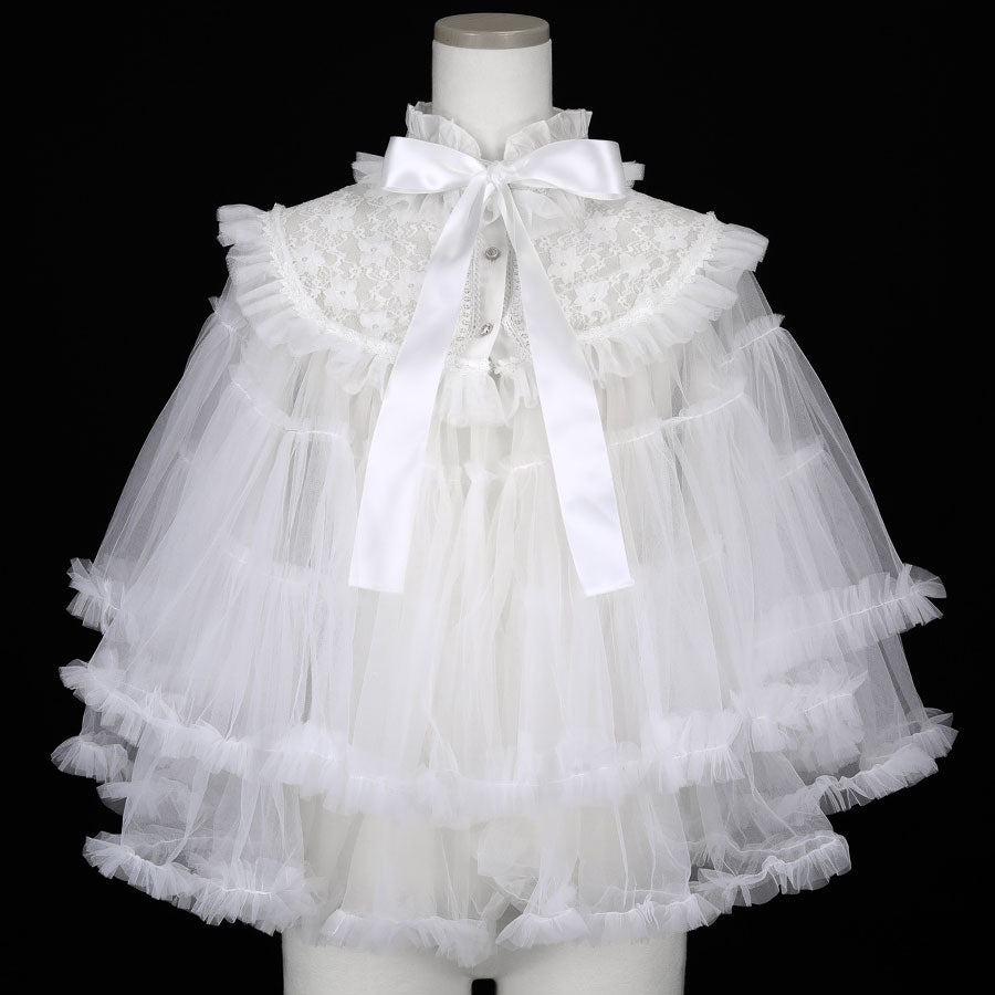 TULLE TUTU VEIL CAPE (WHITE)