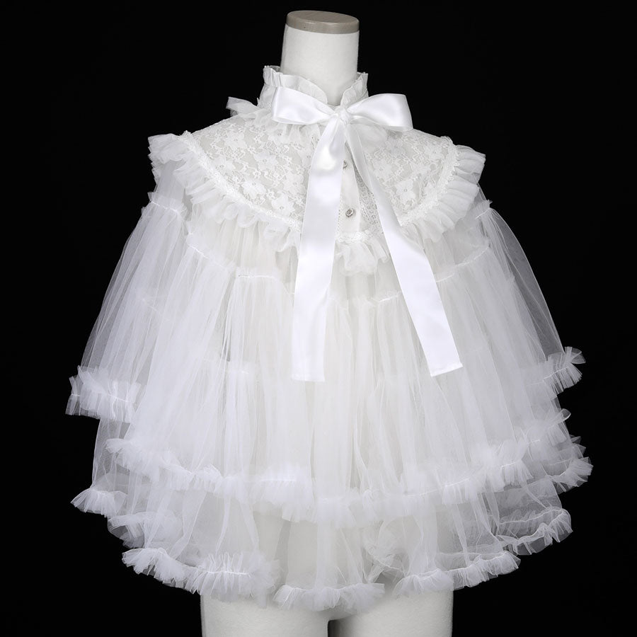 TULLE TUTU VEIL CAPE (WHITE)