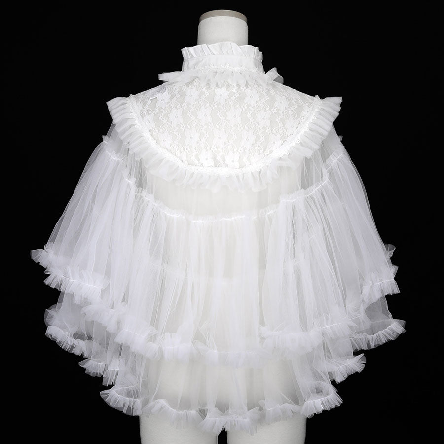 TULLE TUTU VEIL CAPE (WHITE)