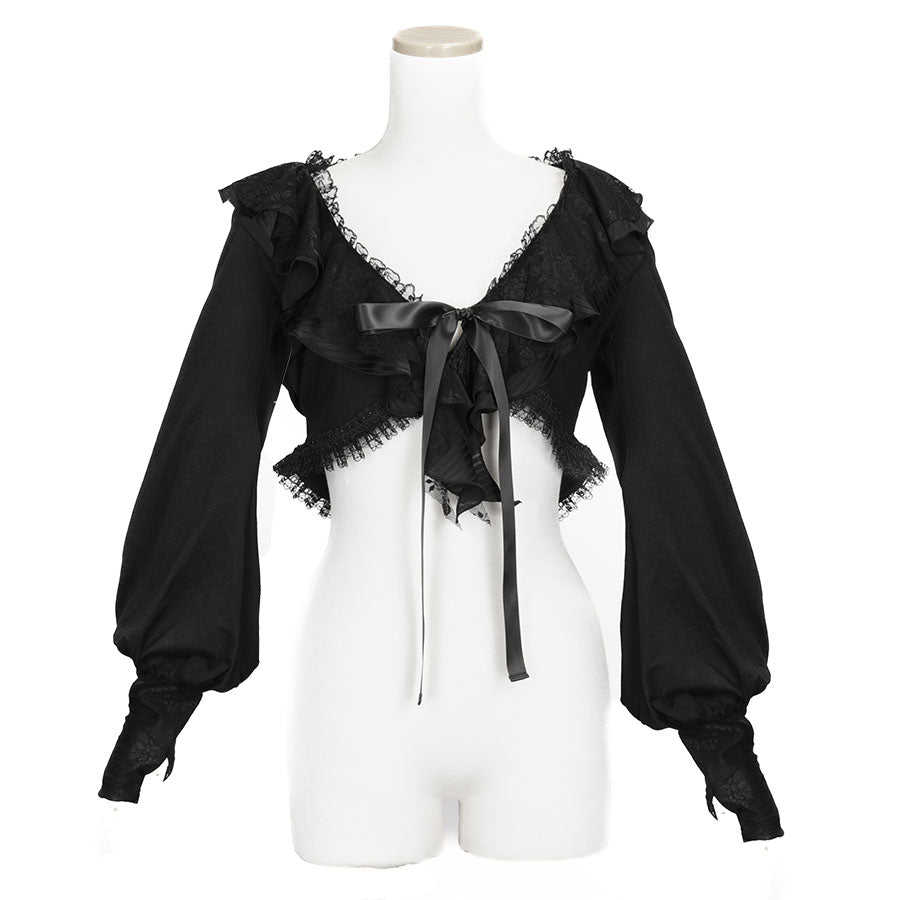 MINI荷叶边开衫（黑色）