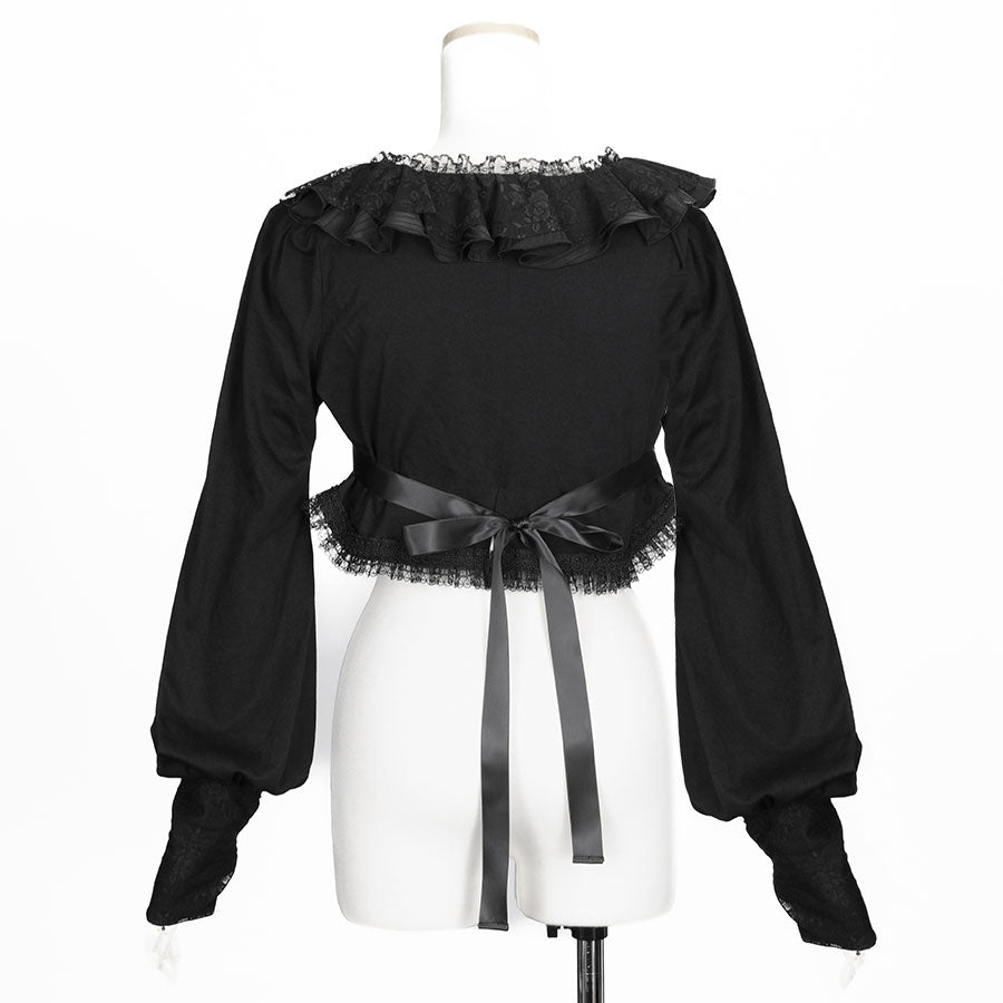 MINI荷叶边开衫（黑色）