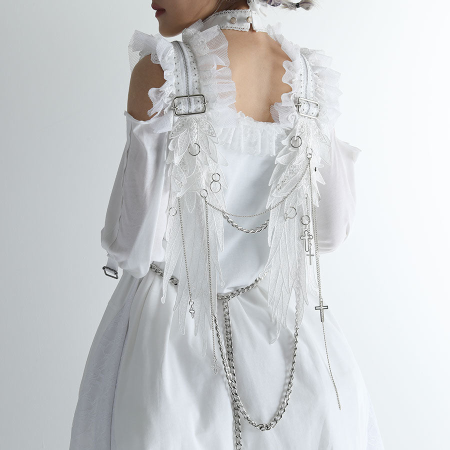 FALLEN ANGEL CHAIN HARNESS (WHITE or BLACK SELECT)