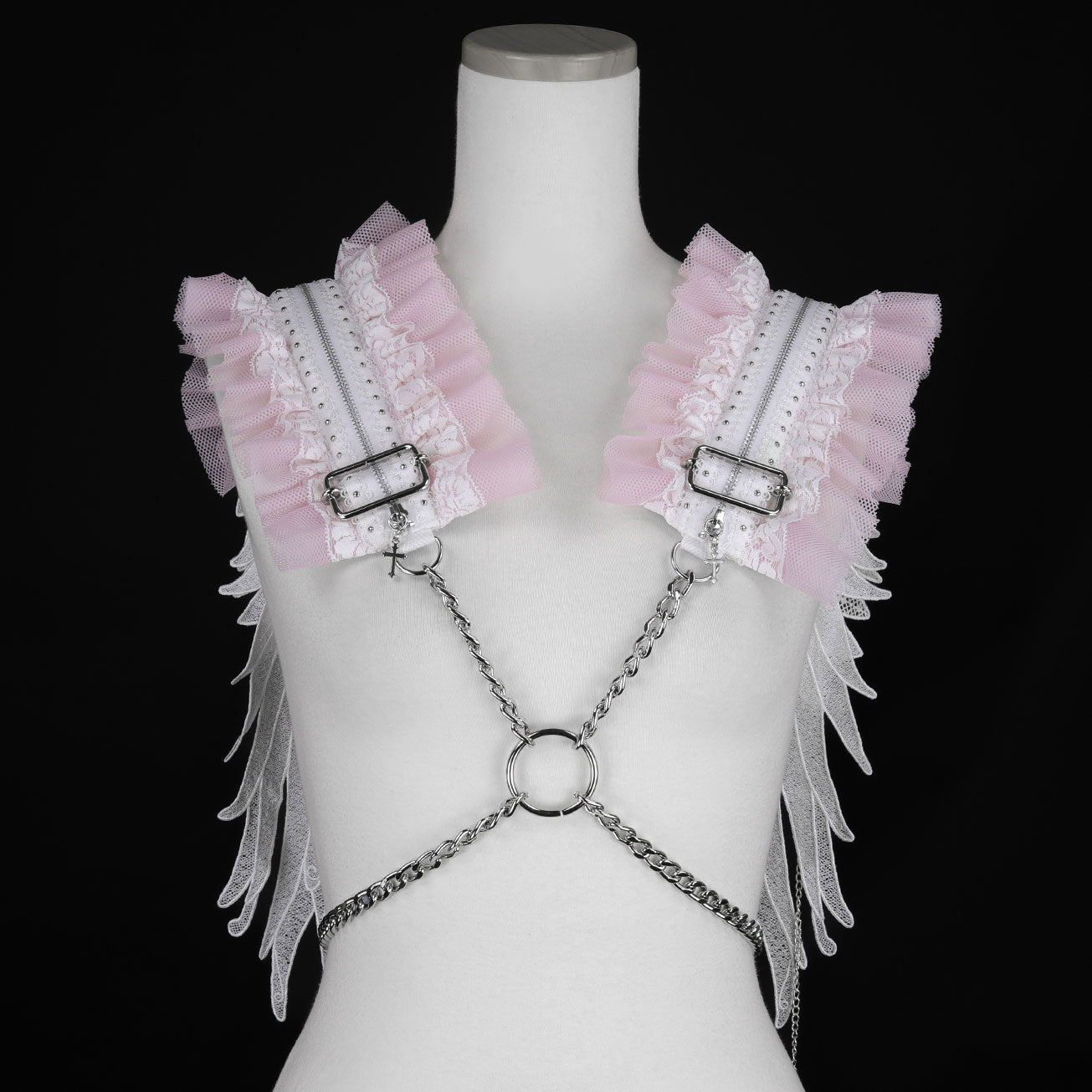 [1 month reservation] FROST ANGEL WING HARNESS (WHITE x PINK)