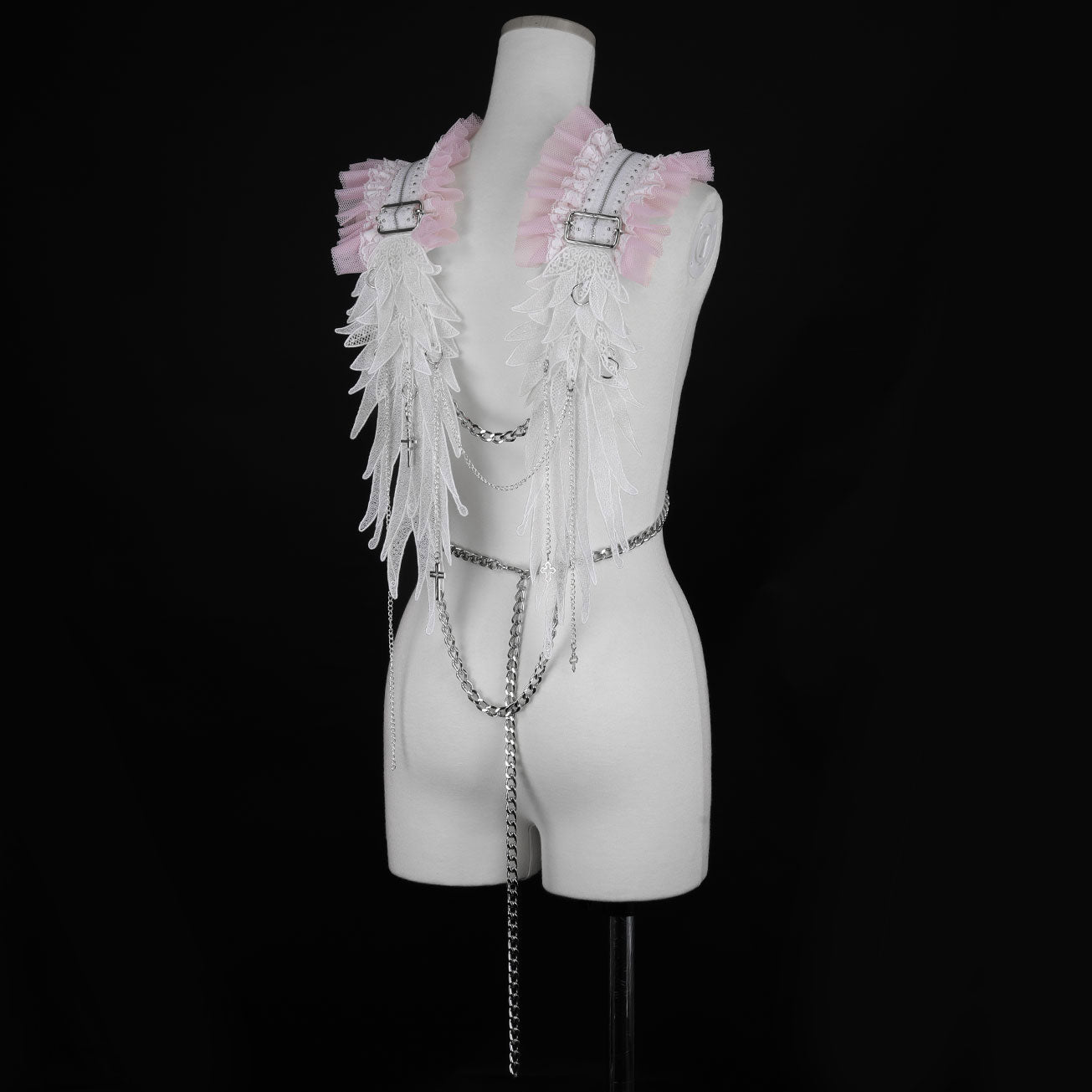 [1 month reservation] FROST ANGEL WING HARNESS (WHITE x PINK)