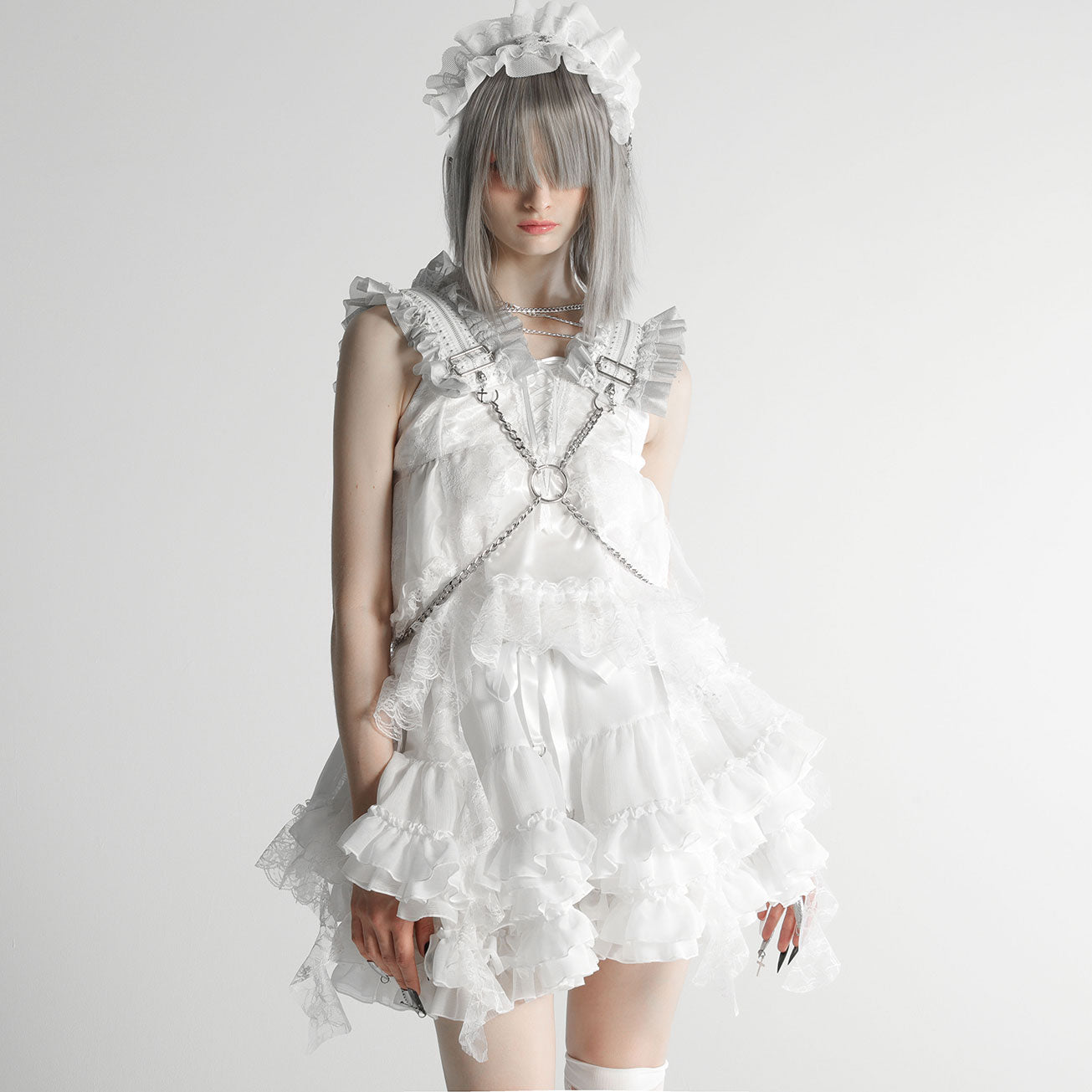 [1 month reservation] FROST ANGEL WING HARNESS (WHITE x SILVER)