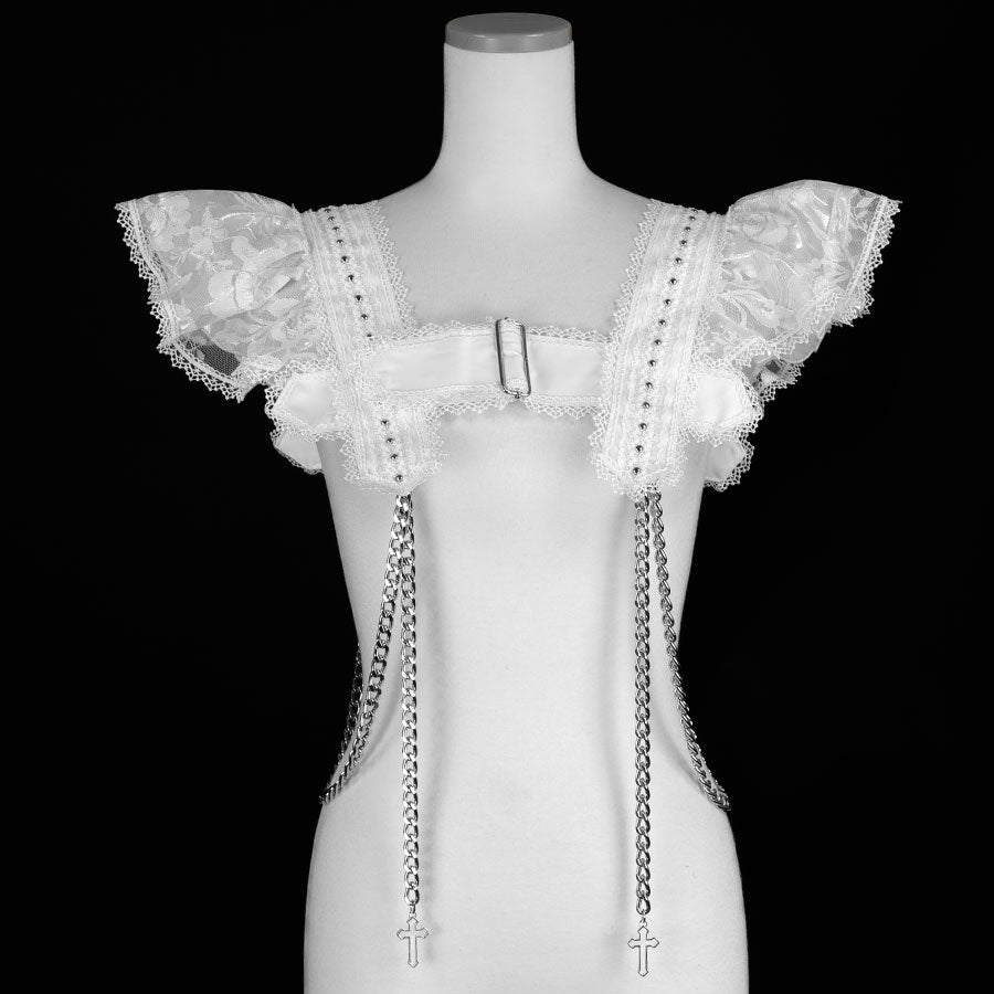 ARMOR STUDS CHAIN HARNESS (WHITE)