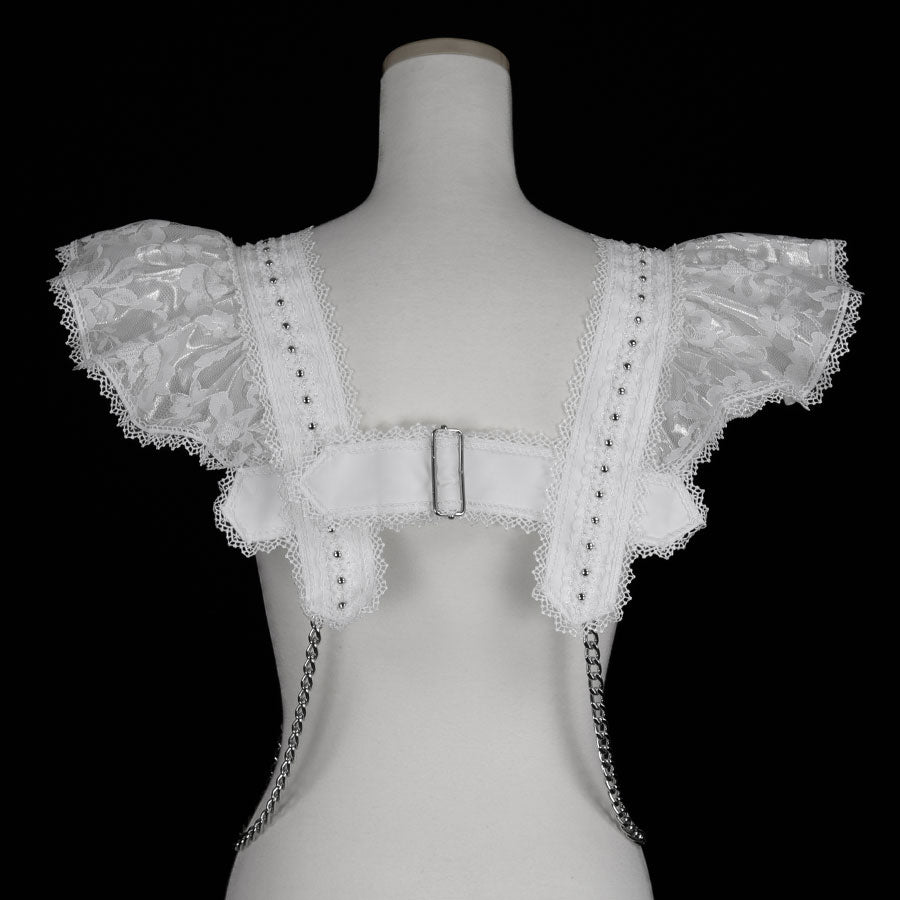 ARMOR STUDS CHAIN HARNESS (WHITE)