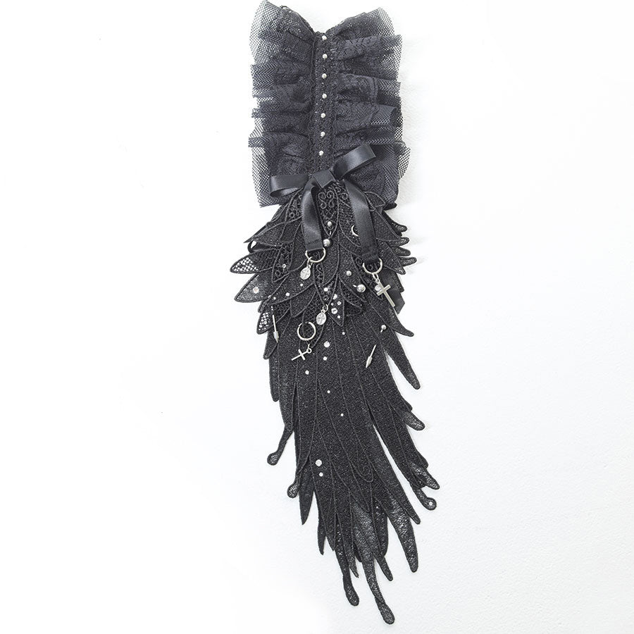 [1 month reservation] ANGEL CRYSTAL FROST PIERCE HEAD DRESS (BLACK)