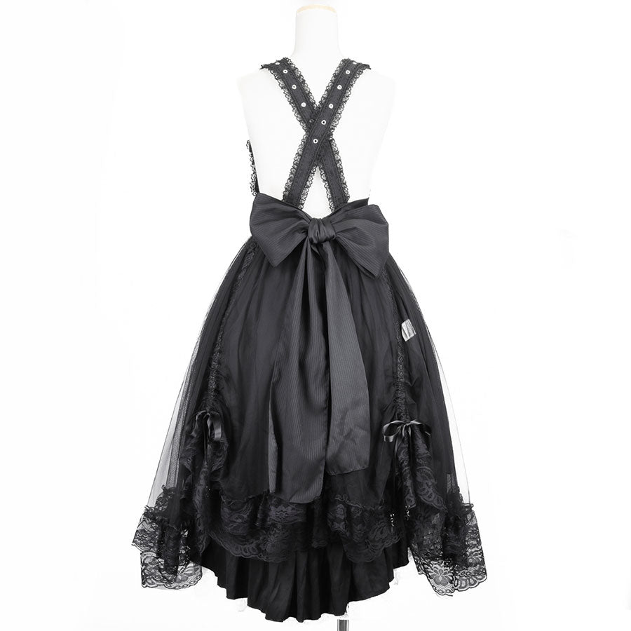 BUSTLE GOTHIC APRON (BLACK)