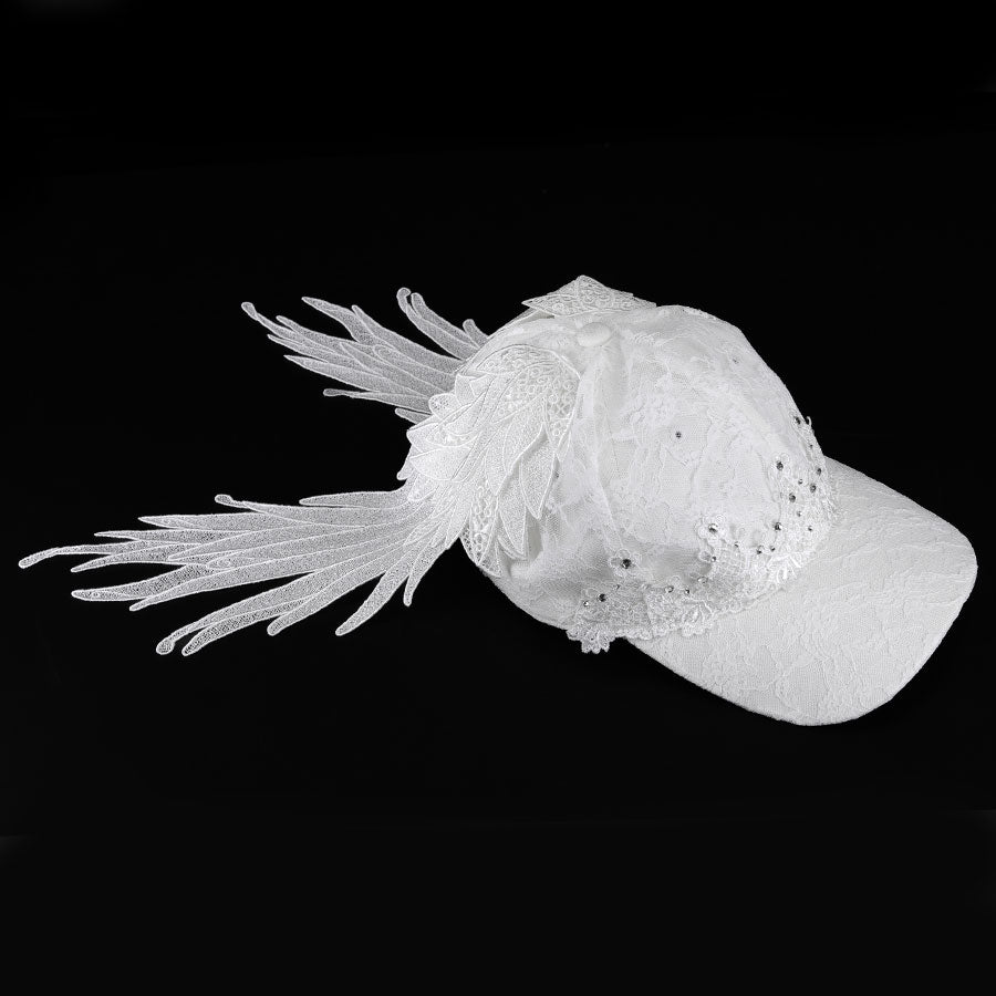 [订单1个月]TIARA CROWN ANGEL WING VEIL CAP (黑色)