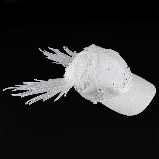 [受注1ヶ月]TIARA CROWN ANGEL WING VEIL CAP (WHITE)