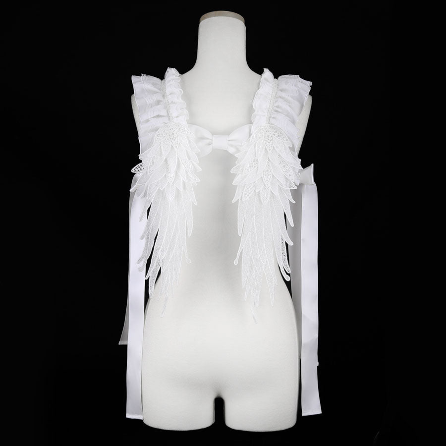 BIG RIBBON ANGEL WING HARNESS (WHITE)