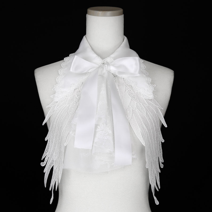 [PRE-ORDER until the end of December] ANGEL WING COLLAR FRILL JABBOT (WHITE)