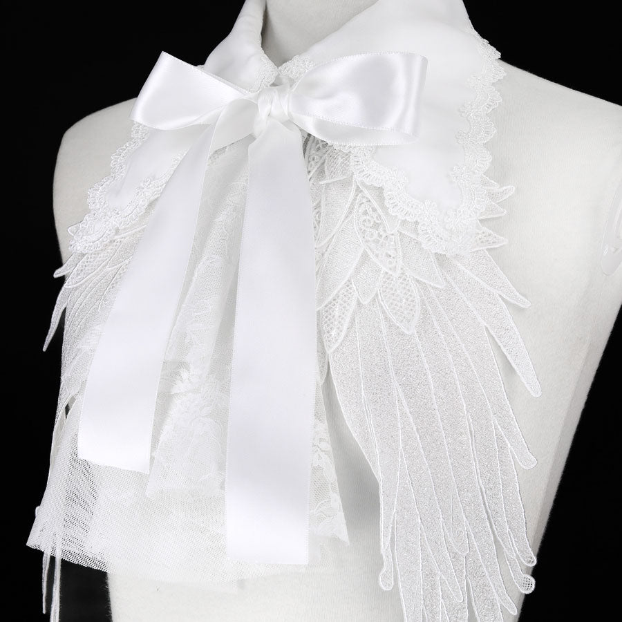 [PRE-ORDER until the end of December] ANGEL WING COLLAR FRILL JABBOT (WHITE)