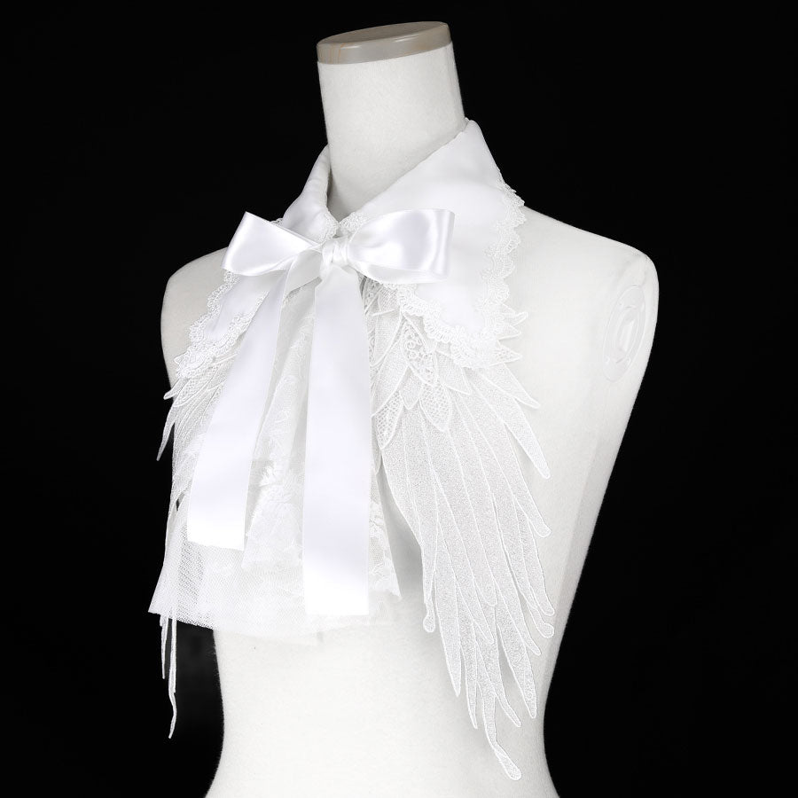 [PRE-ORDER until the end of December] ANGEL WING COLLAR FRILL JABBOT (WHITE)