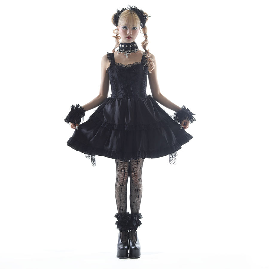 十字饰物袖口（黑色）