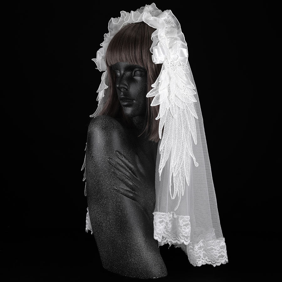 天使之翼面纱头饰（白色）