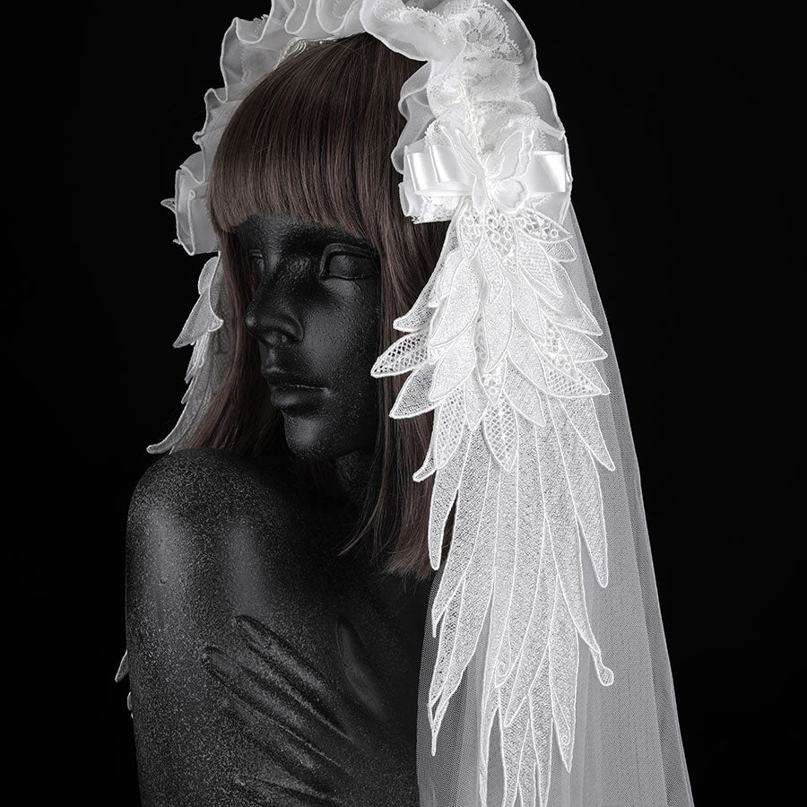 天使之翼面纱头饰（白色）