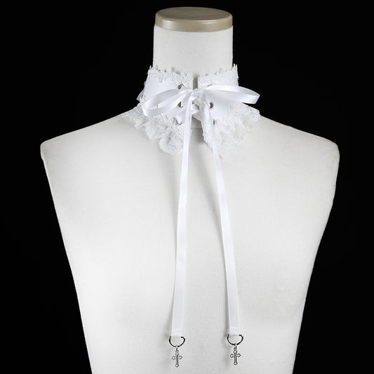 系带颈带颈饰（白色）