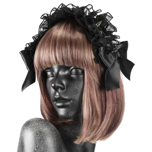 尖头铆钉连衣裙（黑色）