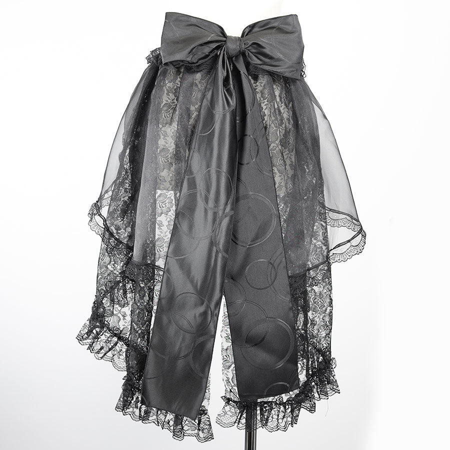 大丝带腰带（黑色）