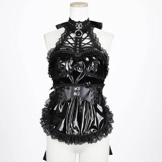 SWEET DEVIL APRON BUSTIER (BLACK)