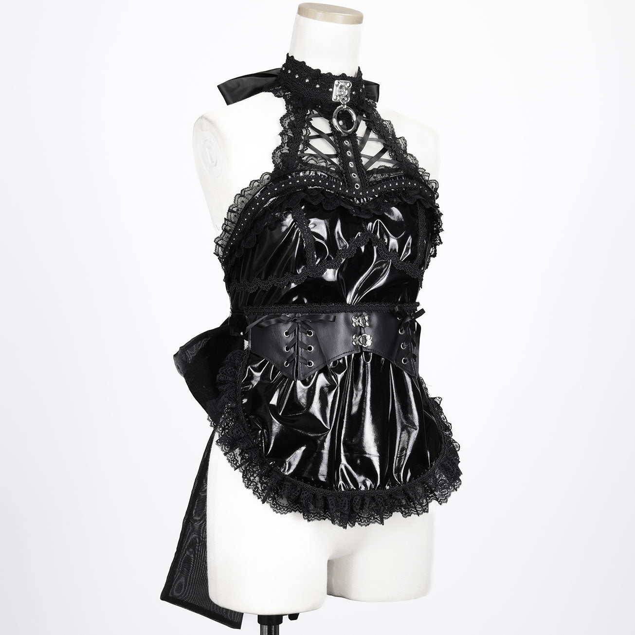 甜心恶魔围裙式胸衣（黑色）