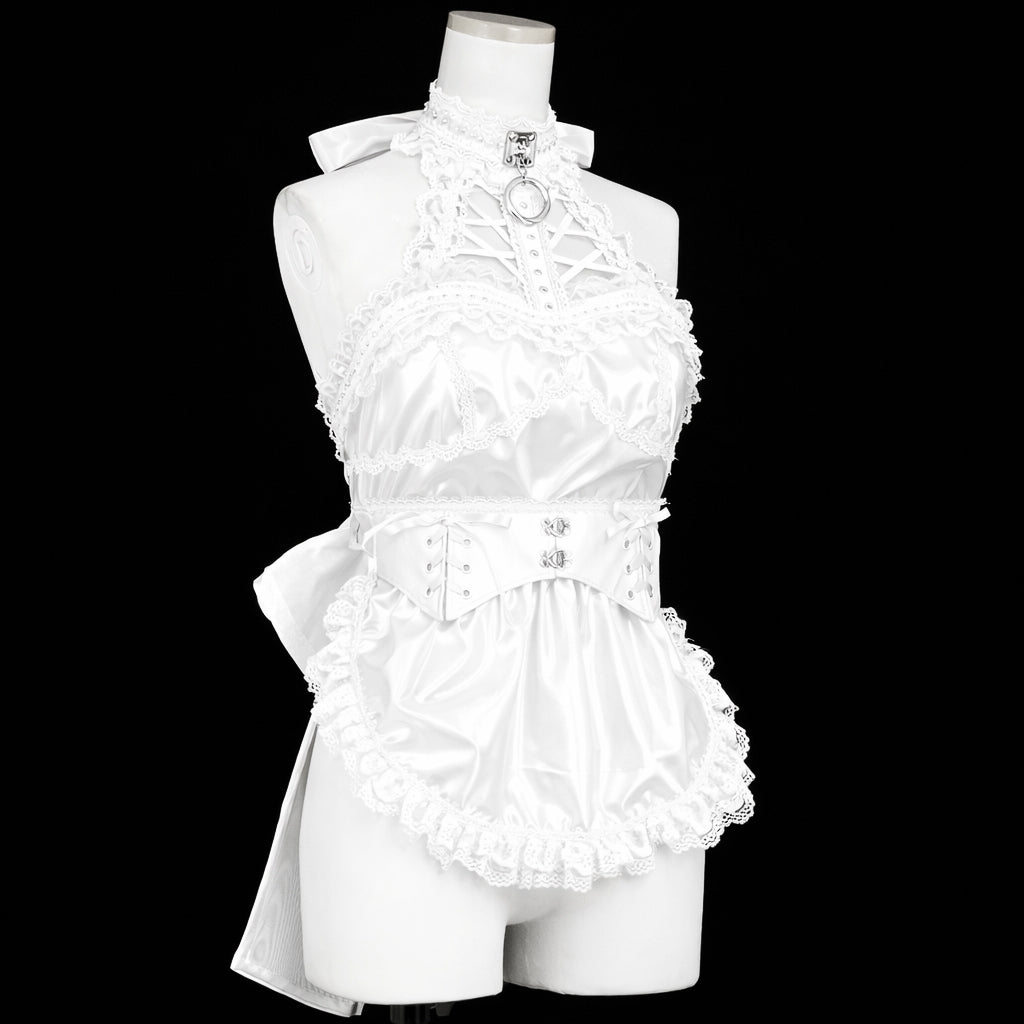 SWEET DEVIL APRON BUSTIER (WHITE)