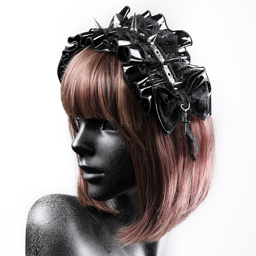 [予約2週間]VENOMOUS SPIKE HEAD DRESS (BLACK)