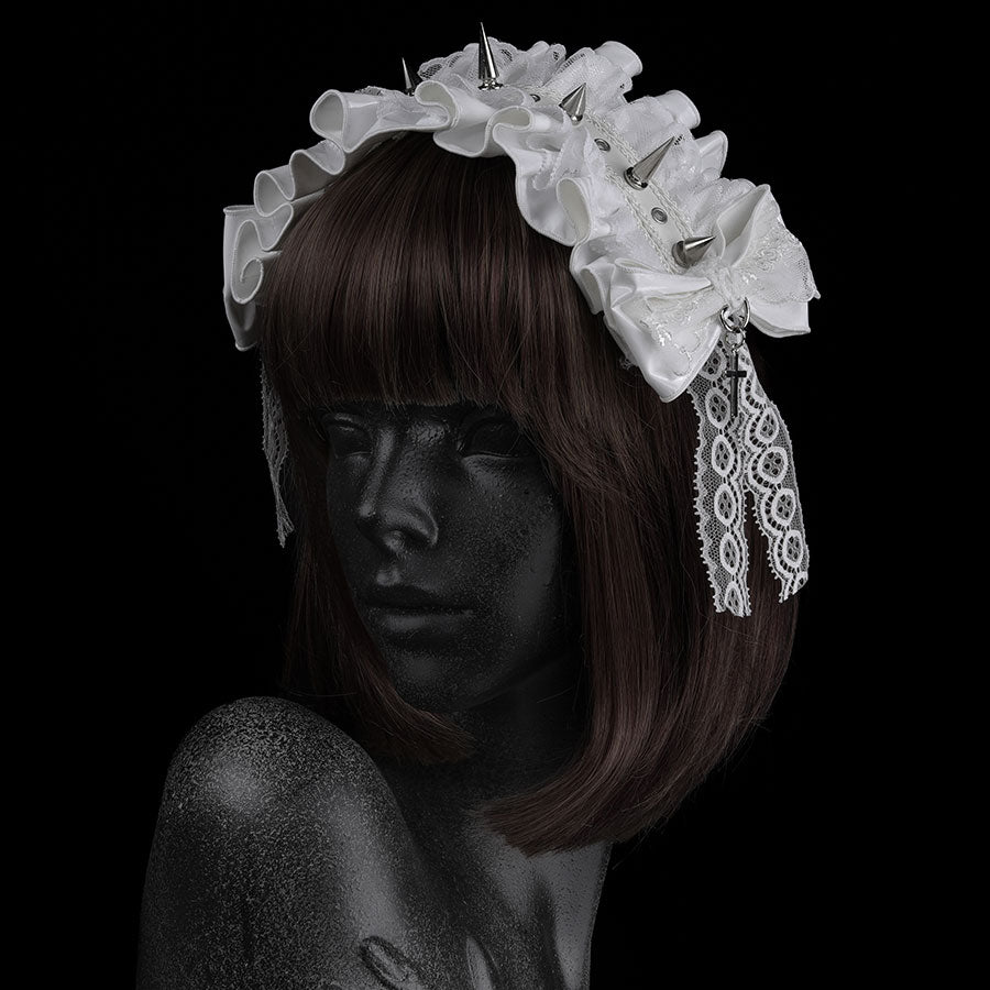 [予約2週間]VENOMOUS SPIKE HEAD DRESS (WHITE)