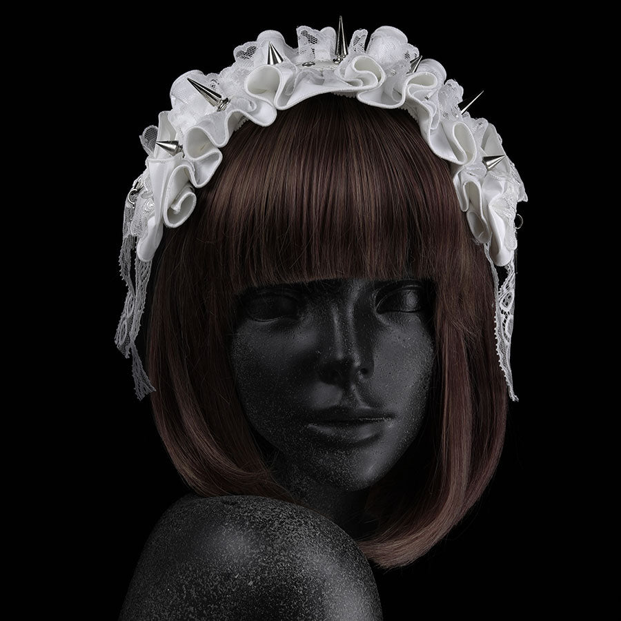 [予約2週間]VENOMOUS SPIKE HEAD DRESS (WHITE)