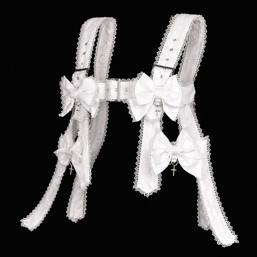RIBBON HOLIC CAGE HARNESS (WHITE)