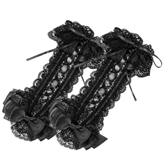 RIBBON HOLLIC HAND VEIL (BLACK)